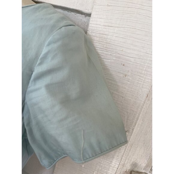 Vintage 1950s Betty Barclay Fit and Flare Dress Blue Embroidery Circles Sz Small - Picture 9 of 16